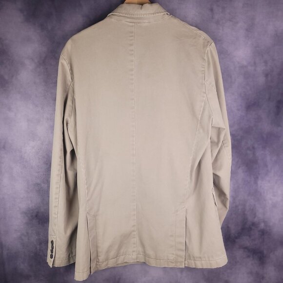 Cremieux Premium Denim tan chino indie sleaze distressed blazer - Picture 2 of 6